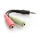 Kabel i złączka Delock Kabel Jack 3.5mm - 2x Jack 3.5mm 12cm